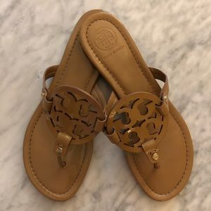 Miller Patent Leather Logo Thong Sandal